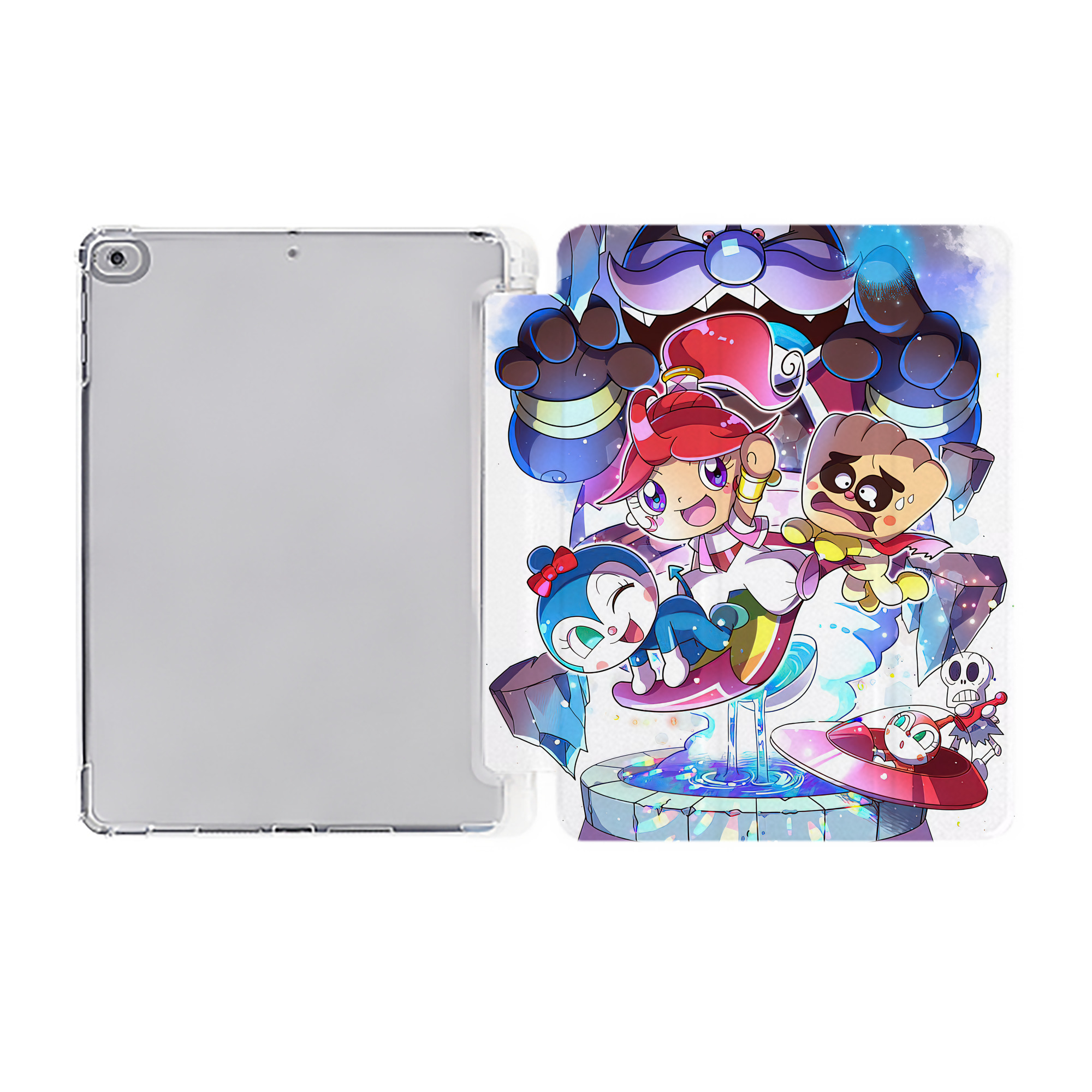 （画像用） アンパンマン Anpanman IPad ケース ペン収納付き 三つ折りスタンド PUレザー×シリコン 対応機種9.5/10.5/10.9インチ